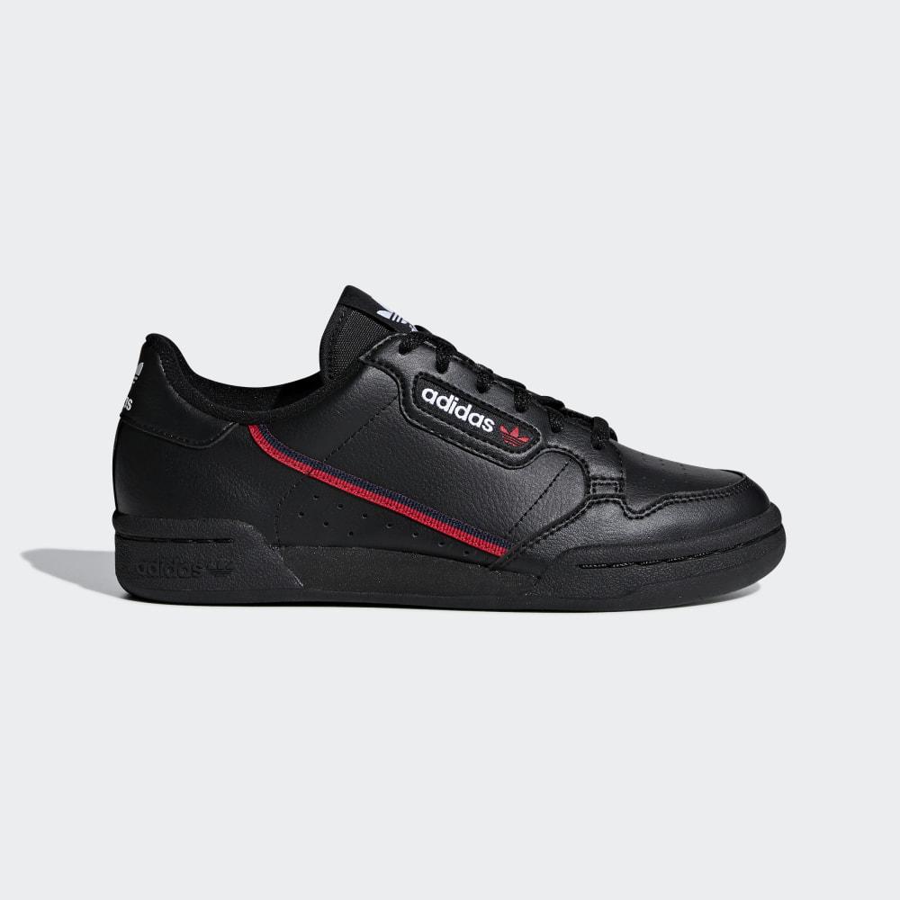 Adidas Boys' Continental 80 Originals Shoes Black/Deep Red/Navy Ireland F99786